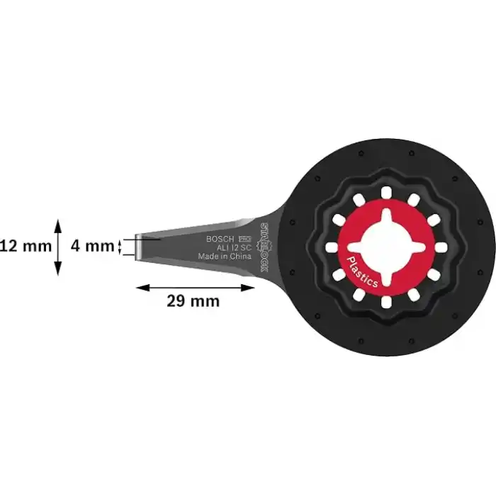 Bosch 1x PRO ALI 12 SC Dolgu Malzemeleri Bıçağı (Silikon, Silikon, Genişlik 12 mm, Professional Aksesuar Çok Fonksiyonlu Makine)
