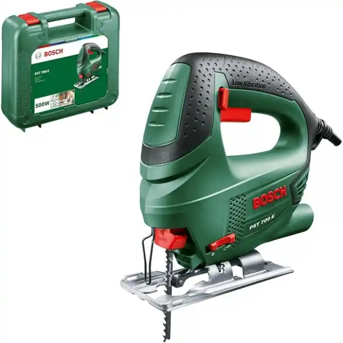Bosch Home and Garden PST 700 Elektrikli Dekupaj Testeresi, 500 Watt, Taşıma Çantalı, Renk: Yeşil / Siyah, Dakikada 3000 devir, Hava üfleme fonksiyonu