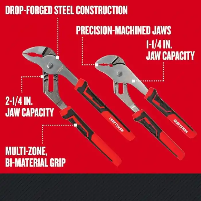 CRAFTSMAN Pense, 20 & 25 İnç, 2 Parça Yivli Eklem Seti (CMHT82547)