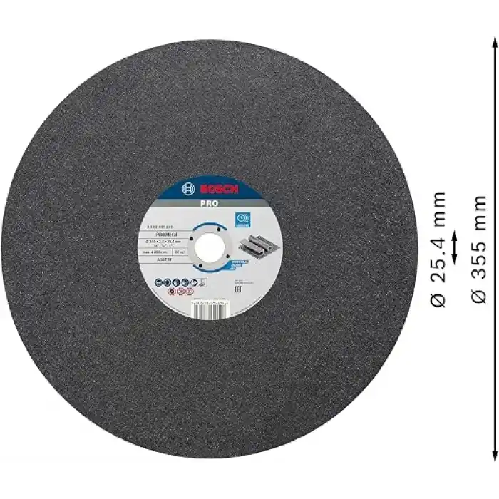 Bosch 2608601238 ayırma diski düz Expert for Metal A 30 T BF 355 mm 2,8 mm