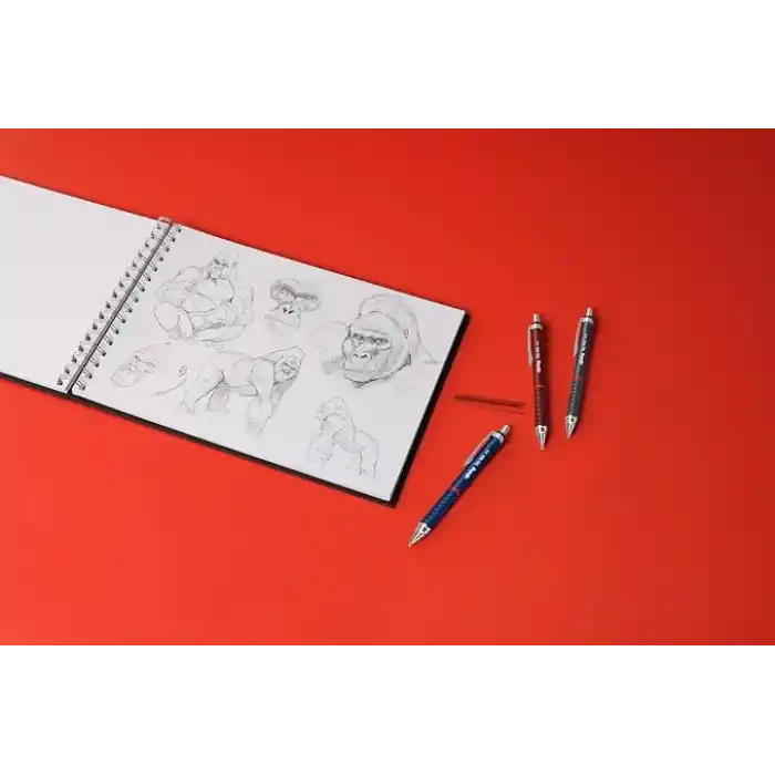 Rotring TIKKY RETRO MEKANIZMALI KKALEM METALİK KIRMIZI 0.7 MM