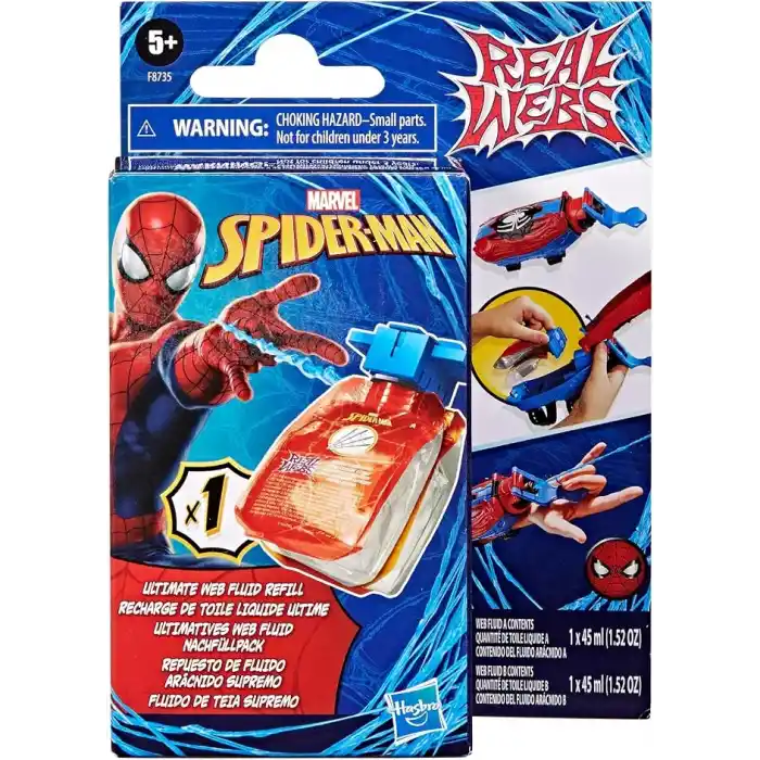 Marvel Spiderman Ağ ve Su Fırlatıcı Yedek Paket, Oyuncak