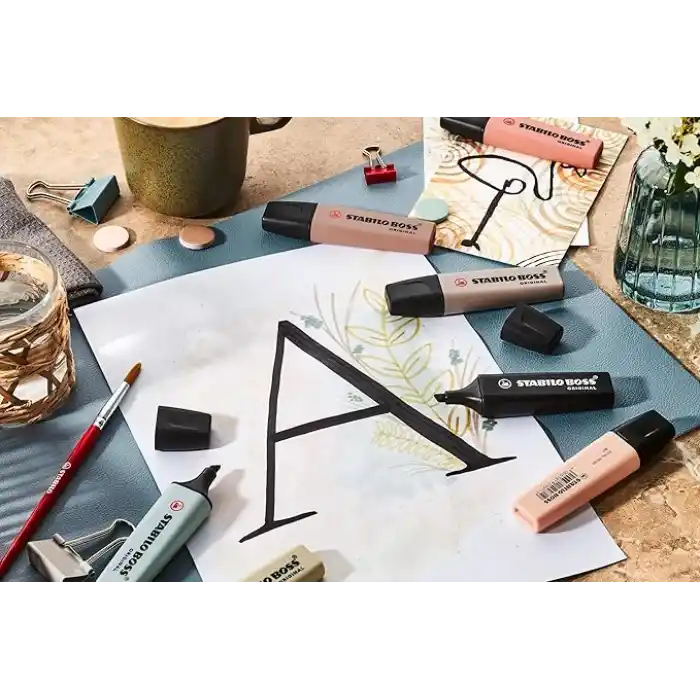 STABILO BOSS ORIGINAL NatureCOLORS - Fosforlu Kalem - 6lı Paket - Çeşitli Renkler