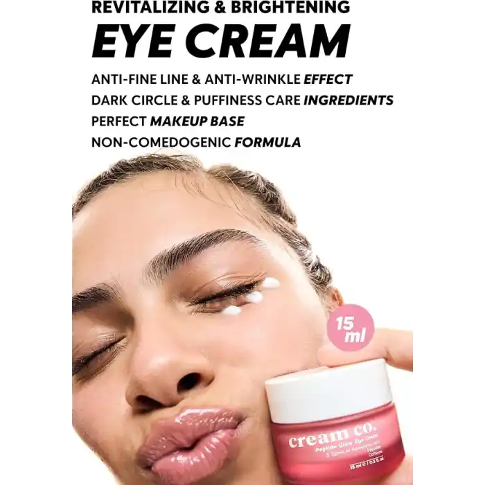 Cream Co. Peptide Glow Eye Cream, Nemlendirici Göz Kremi, 15 ml