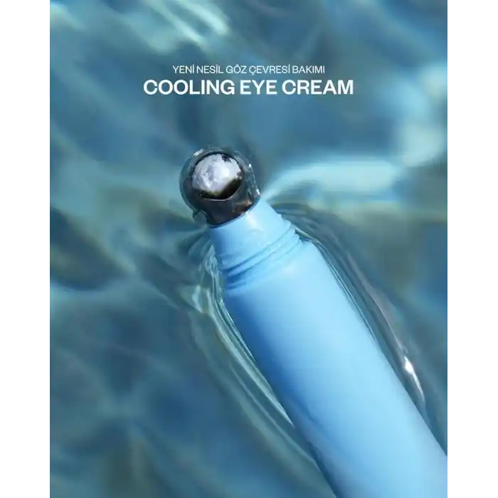 Kremi COOLING EYE CREAM · Göz Kremi · Kafein ve Ginseng · Göz Altı Morluk ve Şişlik · Soğutucu Metal Aplikatör · 20ml