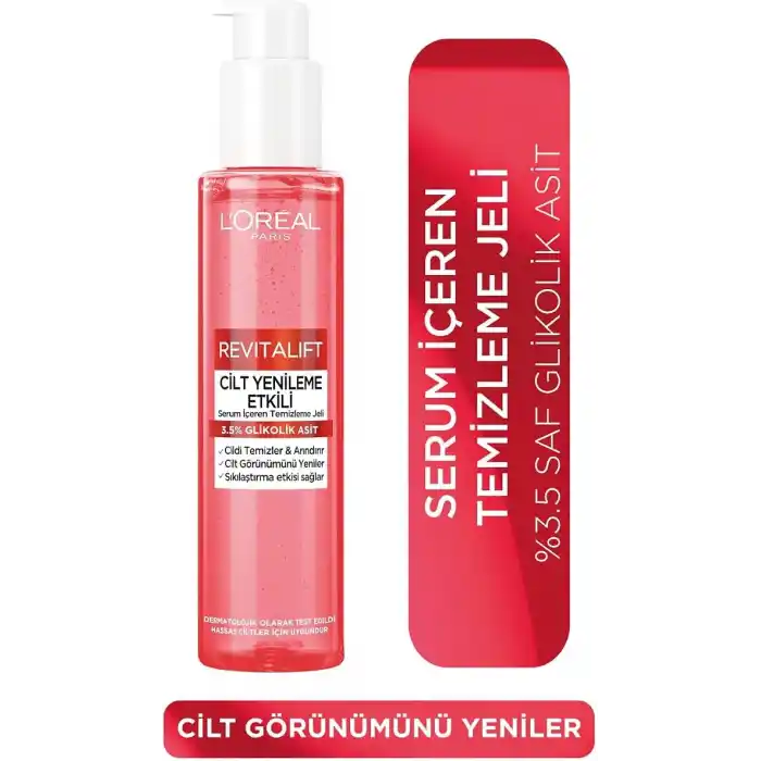 LOreal Paris Revitalift Cilt Yenileme Etkili Temizleme Jeli 150ML - Glikolik Asit