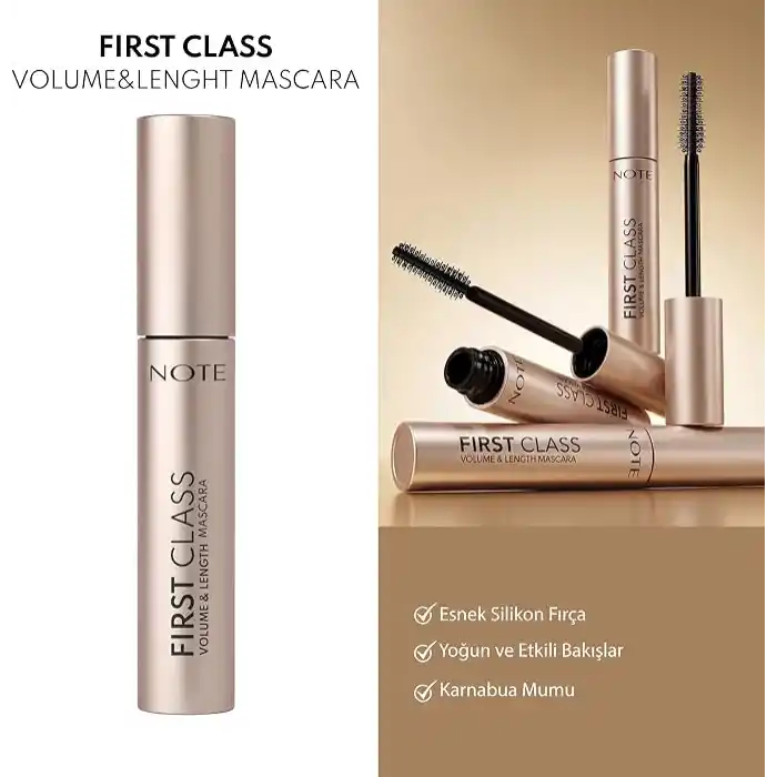 Note Cosmetics First Class Hacim ve Uzatma Etkili Maskara