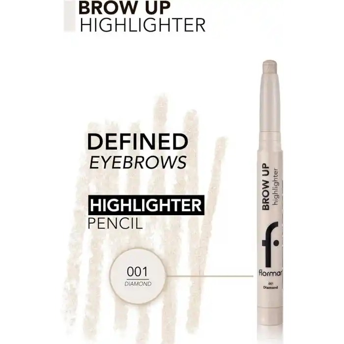 Flormar Asansörlü Aydınlatıcı Kaş Kalemi Gümüş -brow Up Highlighter Pencil-001 Diamond-8682536072434