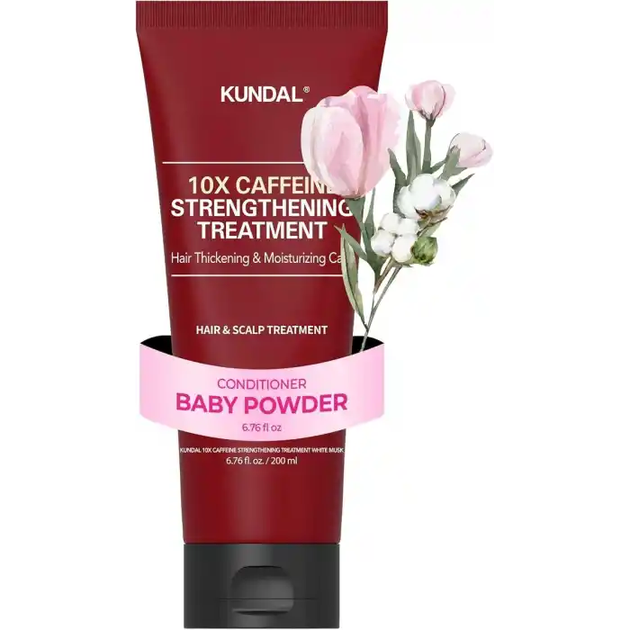 KUNDAL Kafeinli Dökülme&Kırılma Karşıtı Saç Kremi 10X Caffeine Strengthening Treatment(Baby Powder)