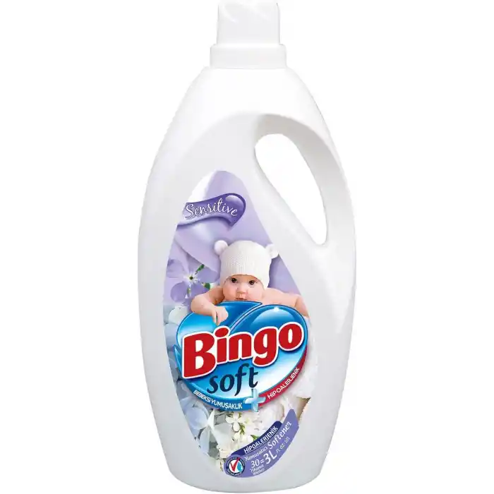Bingo Soft Sensitive Hipoalerjenik 30 Yıkama Çamaşır Yumuşatıcısı (1 x 3000 mL)