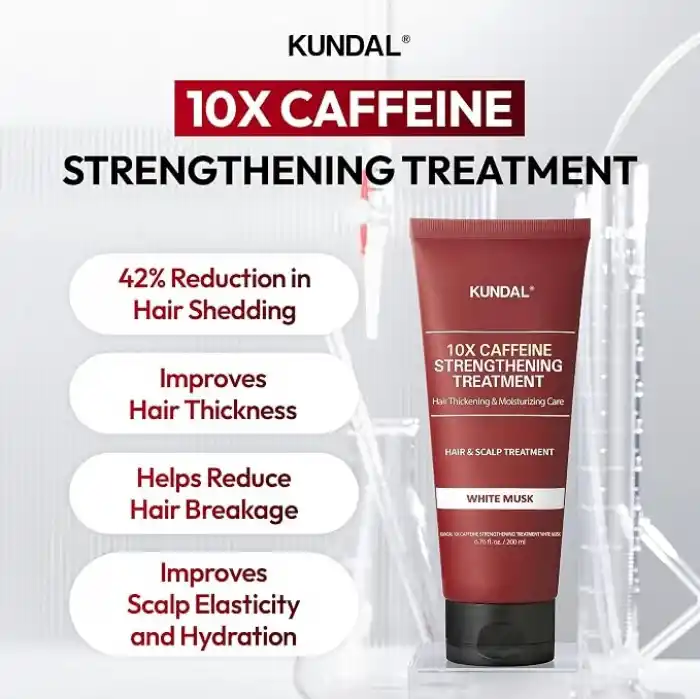 KUNDAL Kafeinli Dökülme&Kırılma Karşıtı Saç Kremi 10X Caffeine Strengthening Treatment(Baby Powder)