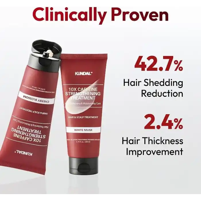 KUNDAL Kafeinli Dökülme&Kırılma Karşıtı Saç Kremi 10X Caffeine Strengthening Treatment(Baby Powder)