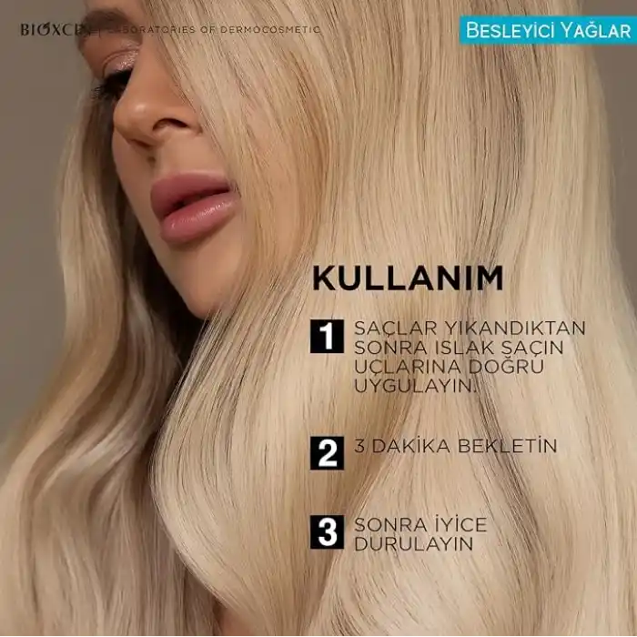 Bioxcin Besleyici Yağlar Saç Bakım Maskesi 225 ml – 9 Çiçek Yağı, Pantenol ve BioComplex B11 İçeren Yoğun Nemlendirici & Onarıcı Maske – Kuru ve Yıpranmış Saçlar İçin Besleyici Bakım