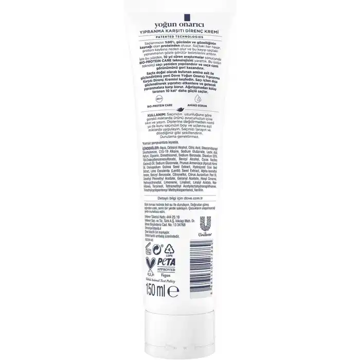 Dove Yıpranma Karşıtı Direnç Kremi Amino Serum Yoğun Onarıcı 150 ml