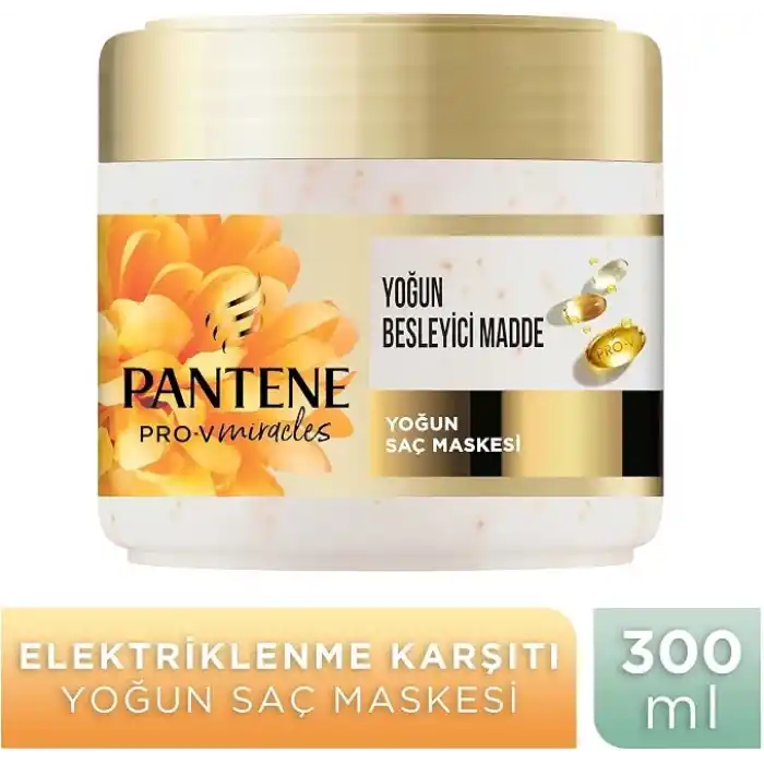PANTENE PRO-V Miracles Frizz No More Elektriklenme Karşıtı Maske Kuru ve Kıvırcık Saçlar İçin 300 ml