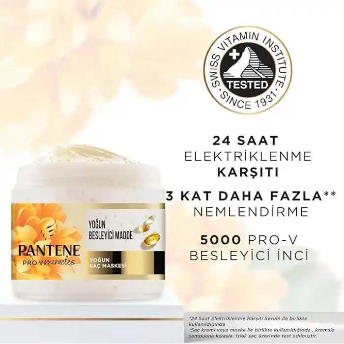 PANTENE PRO-V Miracles Frizz No More Elektriklenme Karşıtı Maske Kuru ve Kıvırcık Saçlar İçin 300 ml
