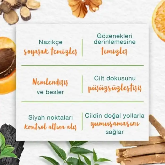 Himalaya Since 1930 Siyah Nokta Karşıtı Yüz Temizleyici Scrub, Peeling Etkili, Elma, Ceviz, Tüm Ciltler, 75 ml