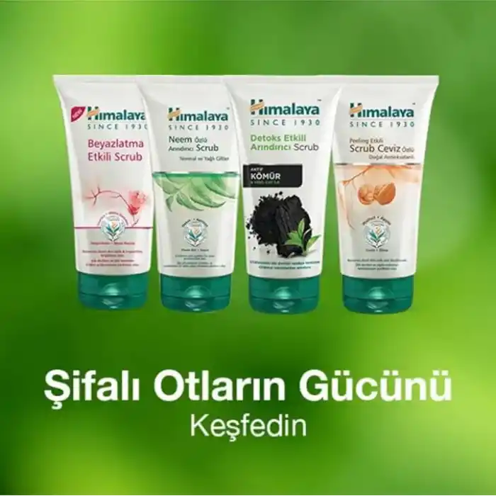 Himalaya Since 1930 Siyah Nokta Karşıtı Yüz Temizleyici Scrub, Peeling Etkili, Elma, Ceviz, Tüm Ciltler, 75 ml