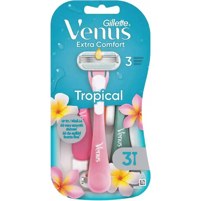 Gillette Venus Extra Comfort Tropical Kullan At Tıraş Bıçağı, 3‘li Paket