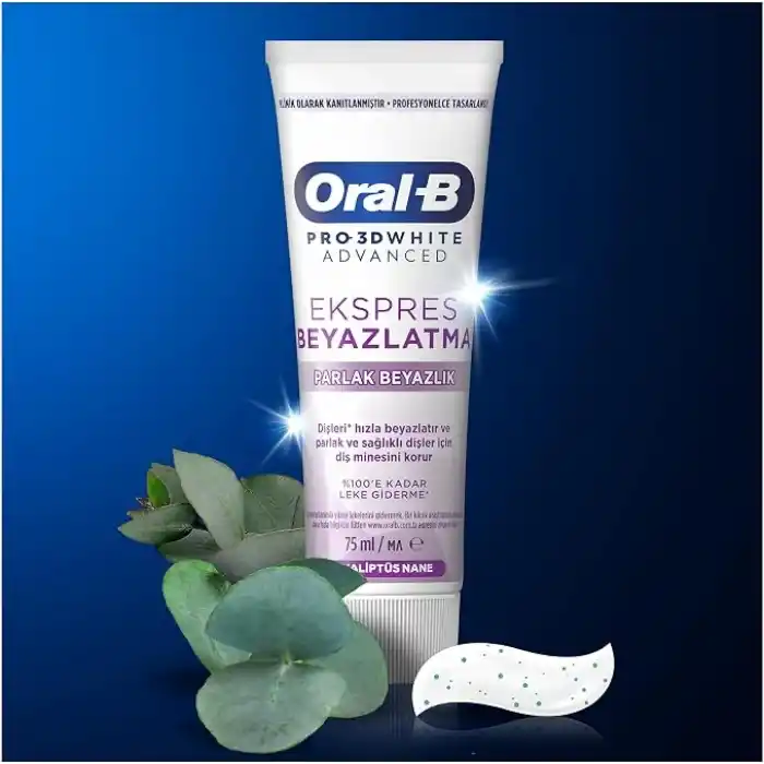 Oral-B Pro 3D White Advanced Ekspres Beyazlık Parlak Beyazlık Diş Macunu 75 ml