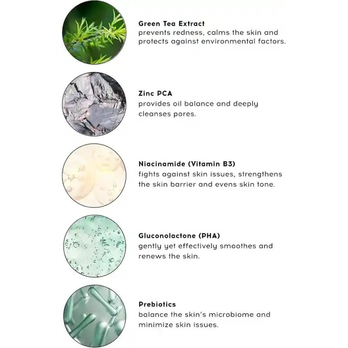 Cream Co. Sivilce & Akne & Siyah Nokta Karşıtı Yüz Temizleme Jeli, Niacinamide Çay Ağacı Yağı, 400 ML