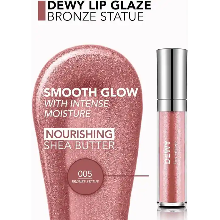 Flormar Besleyici Dudak Parlatıcısı - Dewy Lip Glaze - 005 Bronze Statue-8682536068093