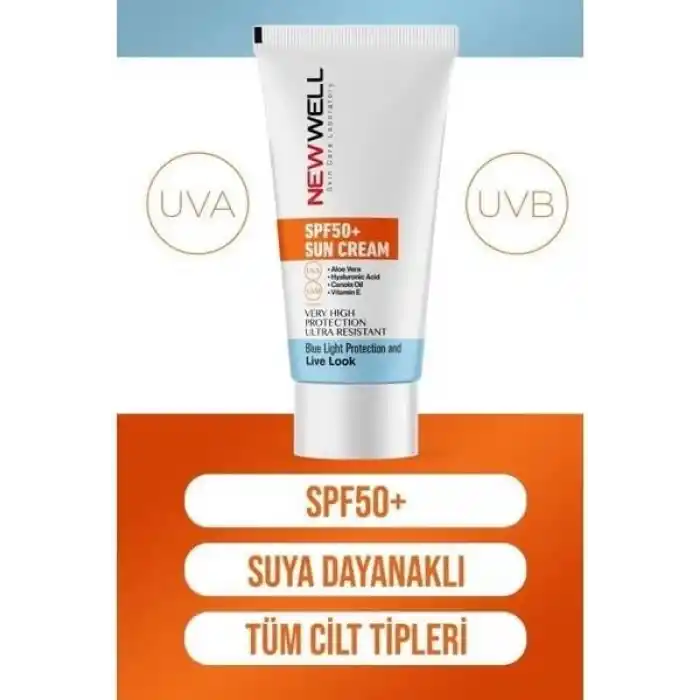 New Well Güneş Kremi Yüksek Koruma Spf 50 (Aloe Vera) Güneş Kremi