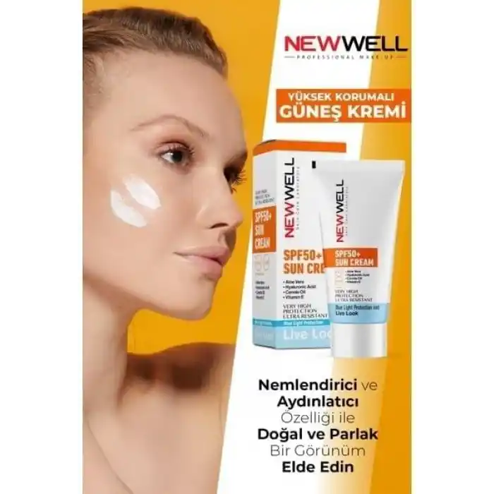 New Well Güneş Kremi Yüksek Koruma Spf 50 (Aloe Vera) Güneş Kremi