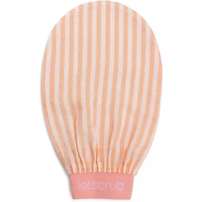 Letscrub Premium Ekru Zebra Banyo Duş Kesesi Peeling Eldiveni%100 Floş Ipek Normal Ciltler Için