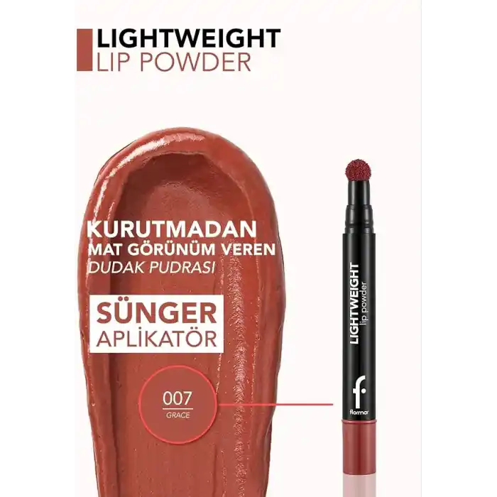 Lightweight Yarı Transparan & Mat Bitişli Nemlendirici Dudak Pudrası