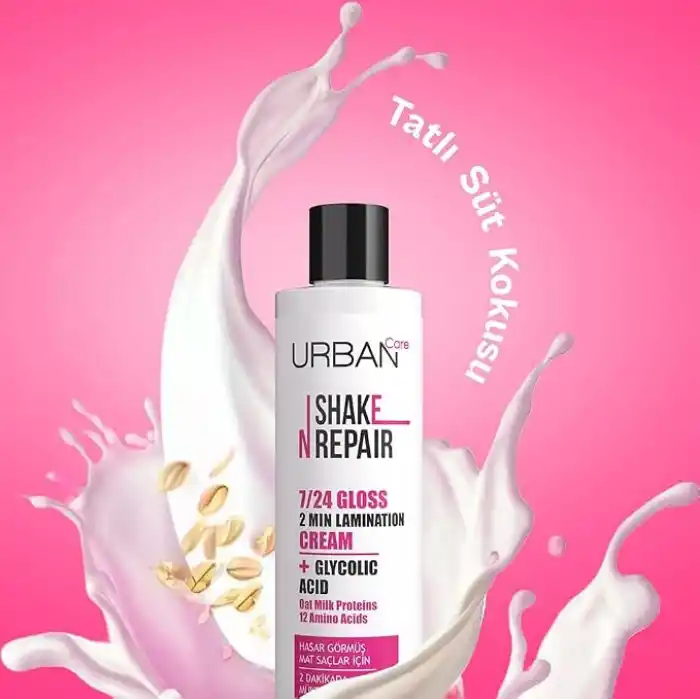 Urban Care Shake N Repair 7/24 Glikolik Asit İçeren Gloss Laminasyon Parlaklık Etkili Bakım Kremi, 200 Mililitre, Vegan