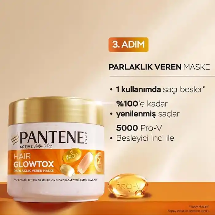 Pantene Glowtox Saç Bakım Maskesi 300 ml