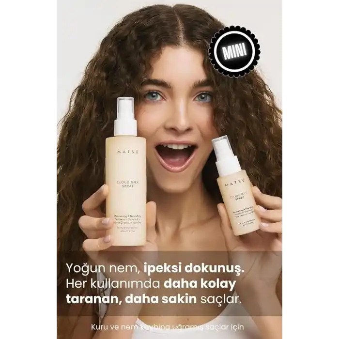MATSU Cloud Milk Nem Veren Kolay Tarama Saç Sütü Spreyi Panthenol E Vitaminli 50 Mililitre