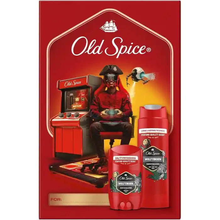 Old Spice Wolfthorn Erkek Hediye Seti: Stick Deodorant ve Duş Jeli