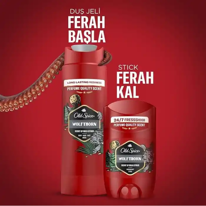 Old Spice Wolfthorn Erkek Hediye Seti: Stick Deodorant ve Duş Jeli