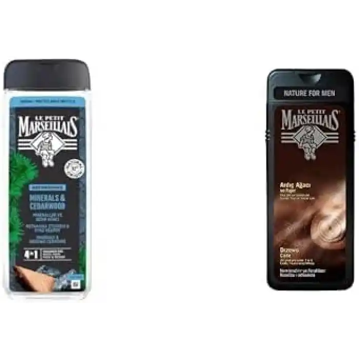 Le Petit Marseillais erkek duş jeli seti (Mineral & sedir ağacı ve ardıç ağacı & fıjer, 2 x 400 ml)