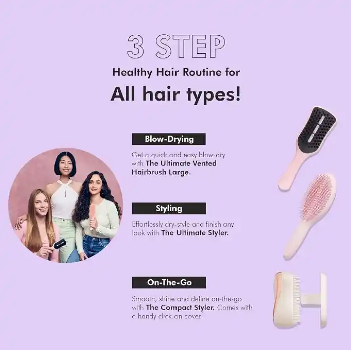 Tangle Teezer Compact Styler Rose Gold Ivory Kapaklı Saç Fırçası - Seyahat ve Çanta Boy Tarak