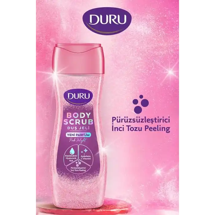 Duru Body Scrub Duş Jeli Pink Delight 450 Mililitre