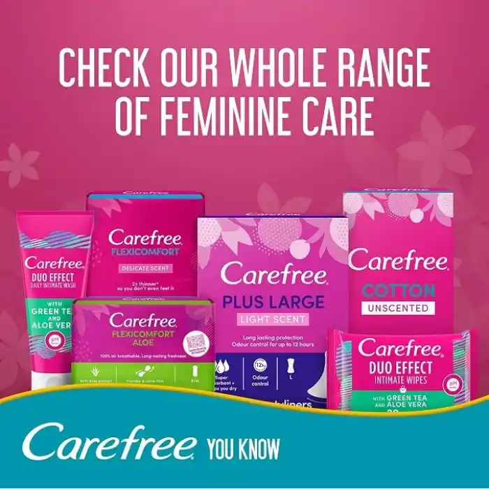 Carefree Normal Cotton Parfümsüz 100lü Günlük Ped