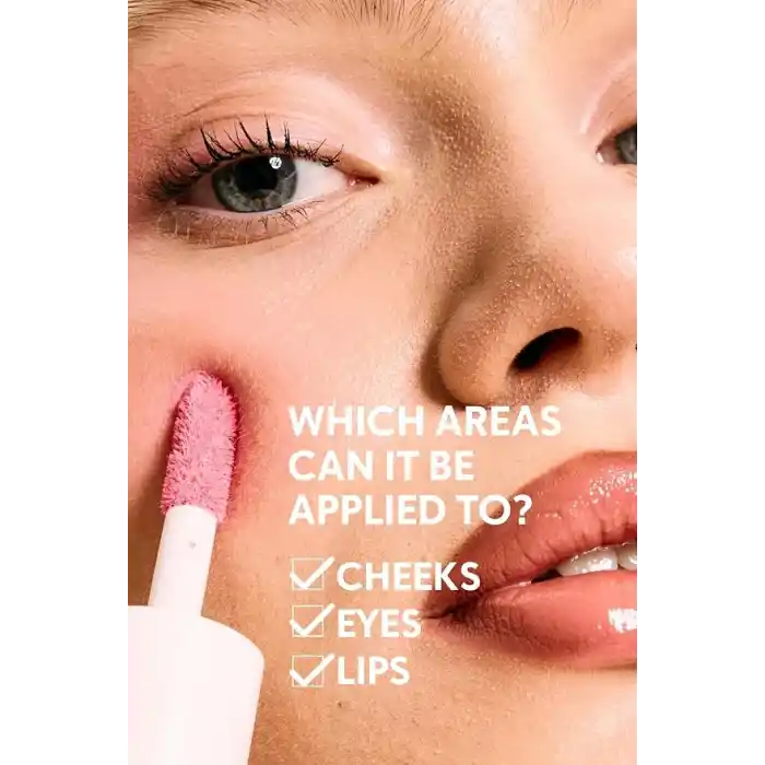 Cream Co. Allık Ruj Göz Farı Glow Tint Baby Pink, Nemlendirici Makyaj, 508 Pastel Pembe, Hyaluronik Asit Peptit
