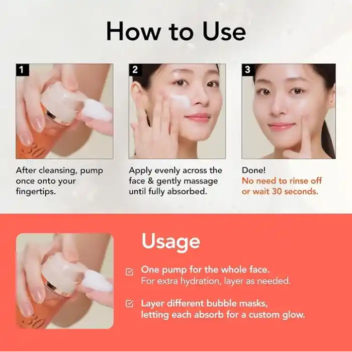Menokin Repair 30 Seconds Quick Bubble Maske