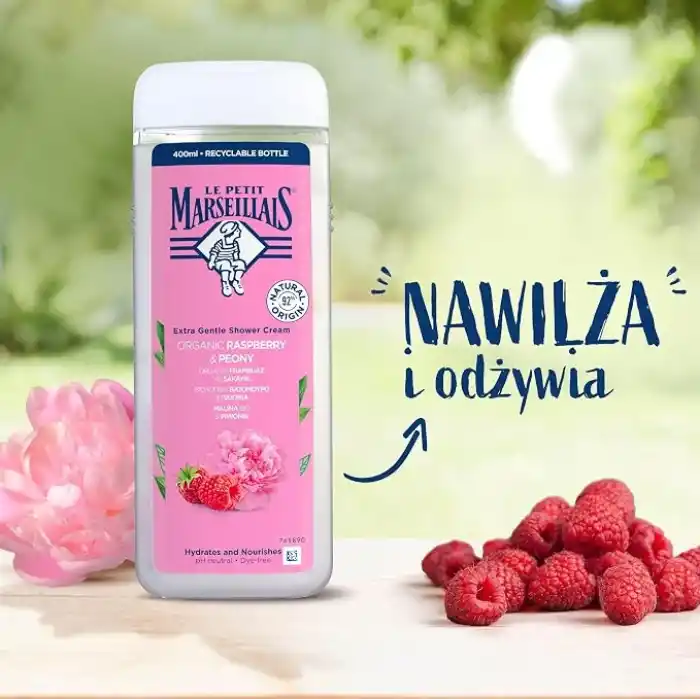 Le Petit Marseillais Frambuaz ve Şakayık Duş Kremi, 400ml
