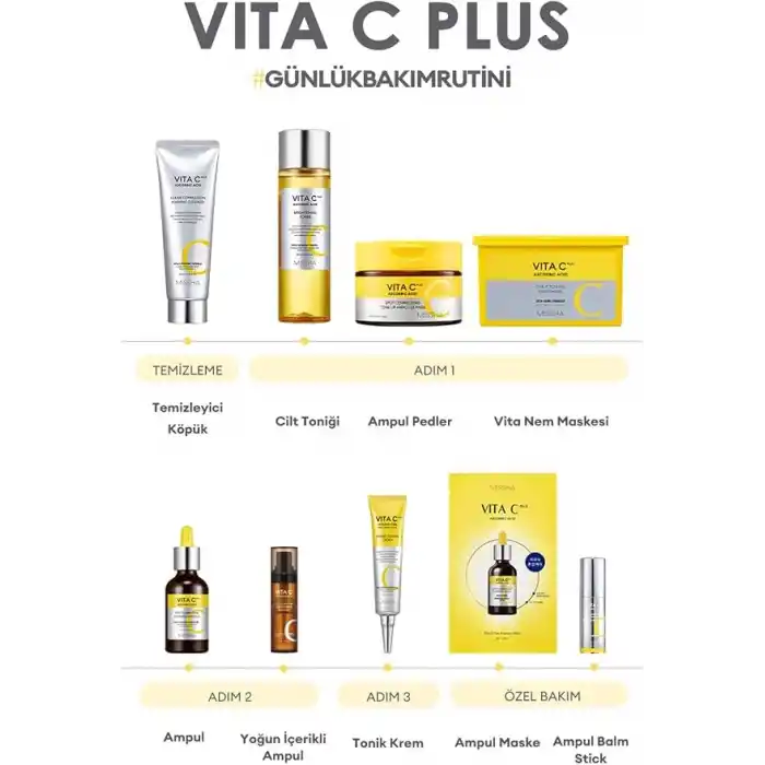 MISSHA C Vitamini İçerikli Leke Karşıtı Günlük Yaprak Maske Vita C Plus Daily Toning Mask
