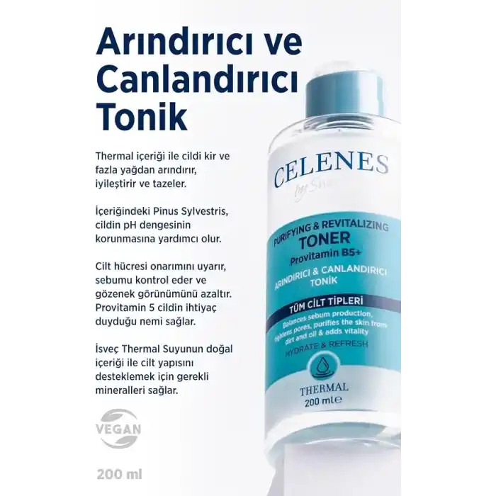Celenes Thermal Arındırıcı & Canlandırıcı Tonik, 200ml