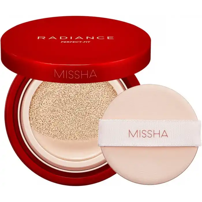 MISSHA 48 Saat Kalıcı Saten Fondöten 15ml SPF50+ Radiance Perfect Fit Cushion Foundation No.21/Fair