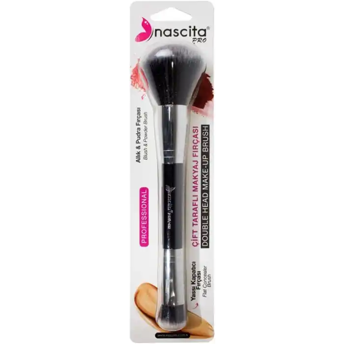 Nascita Professional Çift Taraflı Makyaj Fırçası (Allık-Pudra & Kapatıcı) - 492