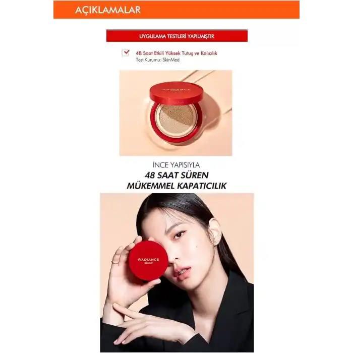MISSHA 48 Saat Kalıcı Saten Fondöten 15ml SPF50+ Radiance Perfect Fit Cushion Foundation No.21/Fair