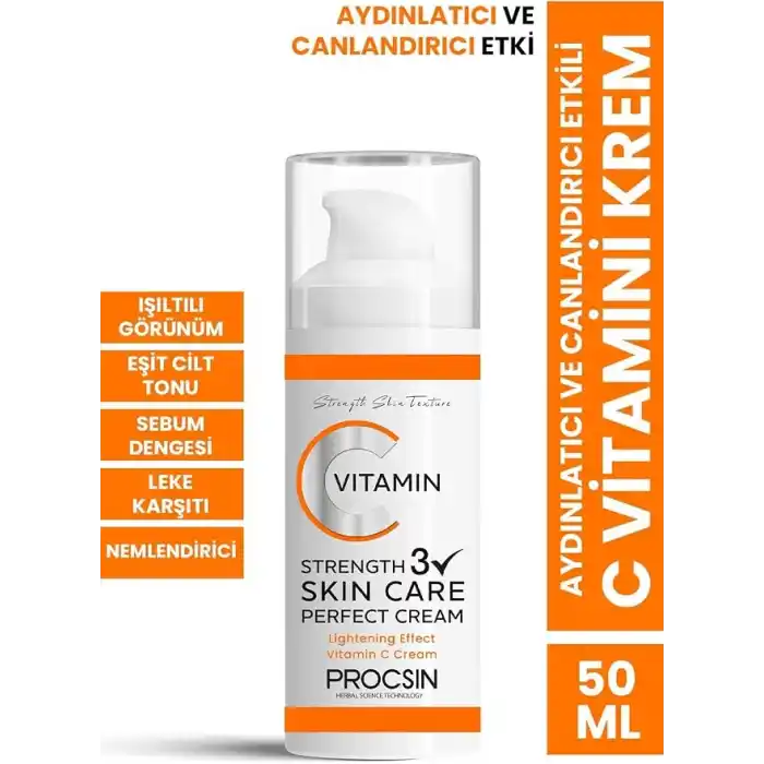 PROCSIN Aydınlatıcı ve Canlandırıcı Etkili C Vitamini Krem 50 ML