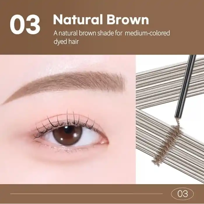 Peripera Renklendirici ve Sabitleyici Kaş Maskarası Speedy Skinny Brow Mascara 03 Natural