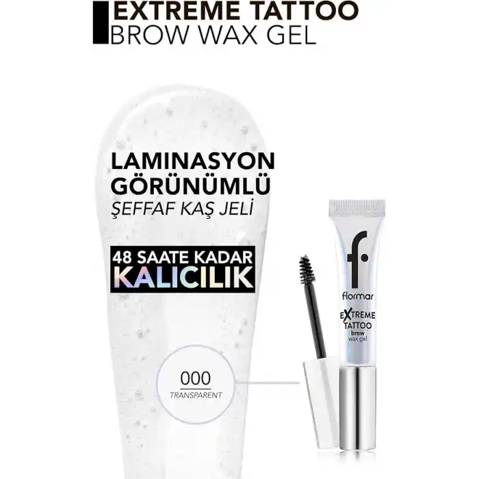 Extreme Tattoo Uzun Süre Sabitleyici Etkili Transparan Jel Kaş Waxı